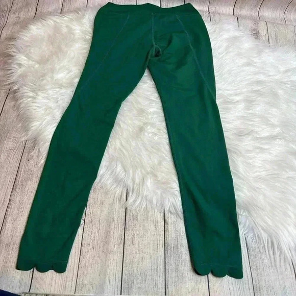 Peloton Scalloped Emerald Green Leggings Size L - Picture 6 of 6